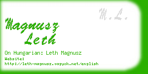 magnusz leth business card